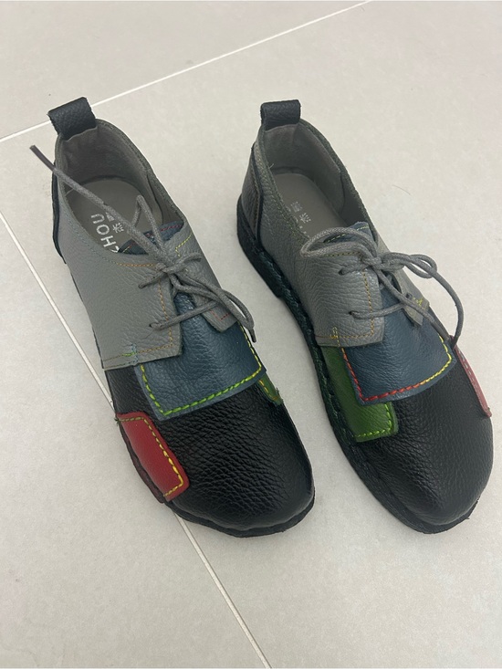 Shoes - Multicolor Leather Lace-Up Women’s Casual Shoes